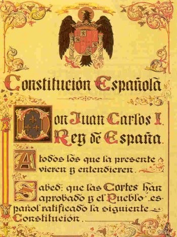 TEXTO 13.- CONSTITUCIÓN 1978. En consecuencia, las Cortes aprueban y el pueblo español ratifica la siguiente CONSTITUCIÓN TITULO PRELIMINAR Artículo 1 1.