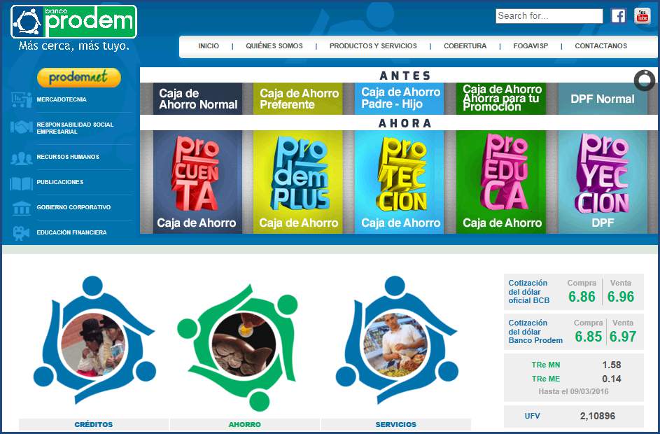 1. INICIALIZACIÓN DE LA APLICACIÓN MANUAL DE USUARIO PRODEMNET Una vez ingresado al Portal del Banco Prodem www.prodem.