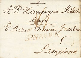 iberphil 100 35 1801. POUZON (GALICIA) a BETANZOS. Manuscrito "Del Real Servicio" y "Por Propio". MAGNIFICA Y RARA. 101 75 1830.