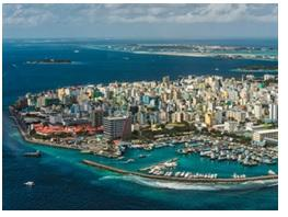 Republic of Maldives: Vulnerable to sea level rise.