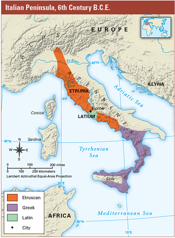 Tal vez alrededor de 700 A.E.C., una tribu latina construyó la aldea que finalmente se convirtió en Roma.