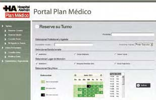 viene de tapa Cómo utilizar el Portal Plan Médico? Para acceder, tenés que ingresar a la página web del Hospital Alemán sección Plan Médico, y seleccionar la opción Portal Plan Médico.