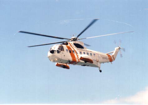 Helicóptero S6N de Salvamento y Rescate H/S HELIMER CANTÁBRICO H/S Fabricante: Sikorsky. Modelo S6N. Capacidad total: 9 pasajeros (máximo 26). Peso en vacío: 6.078 Kg. Capacidad de carga: 3.220 Kg.
