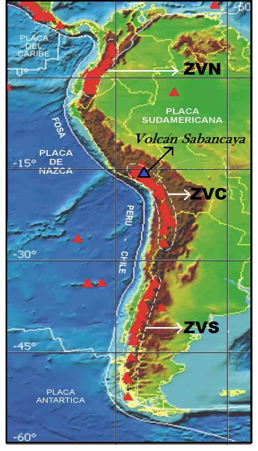 A) CONTEXTO EN QUE OCURRE EL FENOMENO: EL VULCANISMO EN EL PERU Y EL VOLCAN SABANCAYA 3 A1.- Contexto geodinámico del vulcanismo en el Perú Los volcanes no se presentan al azar en el mundo.
