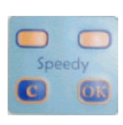 COMO USAR EL SPEEDY El Speedy es fácil de usar. Sólo posee cuatro botones que controlan toda su funcionalidad.