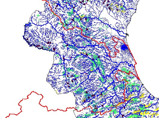 Figura 5-01. Localización del proyecto de restauración hidrológico-forestal del Río Júcar (Fuente: PATRI- COVA 2000).