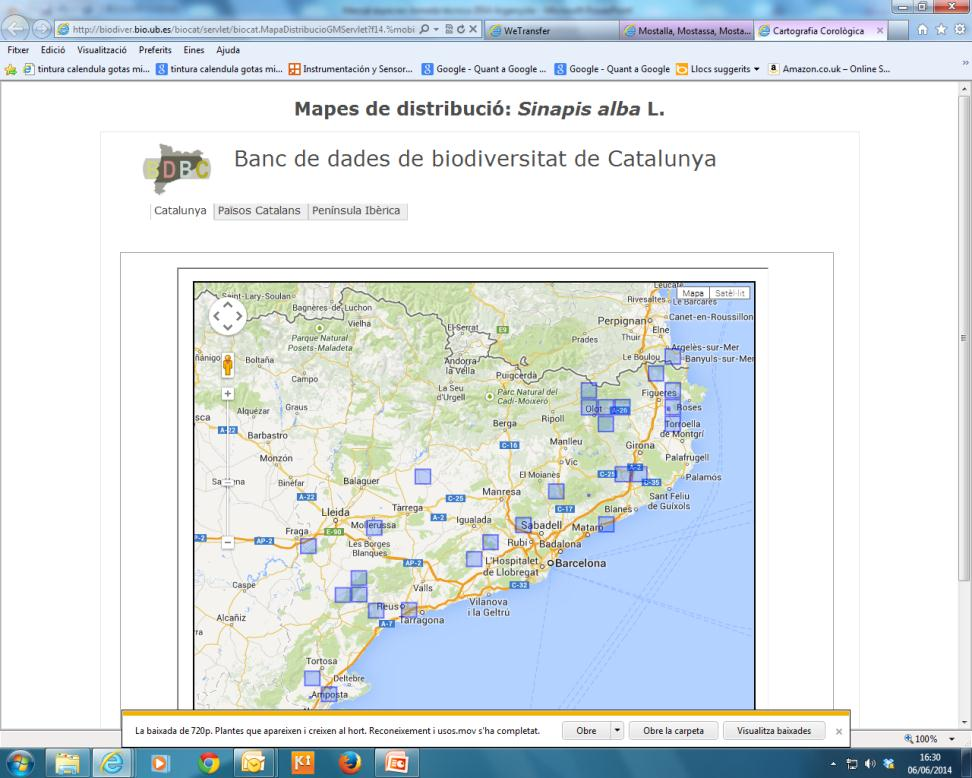 Quines Espècies es troben a Catalunya i on es distribueixen. Webs sobre distribució de flora a Catalunya: www.