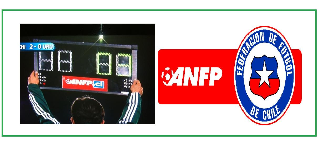 Tablero para cambio de jugadores Siguiendo los requerimientos y diseños de la Asociación Chilena de Futbol ANFP, hemos logrado la