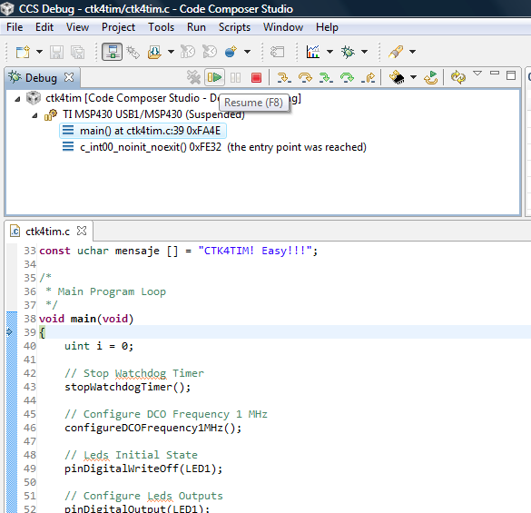 Arquitectura MSP430 TI Code Composer Studio 5 IDE basado en Eclipse Edición Código Assembler o C Ambiente Construcción