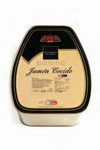 JAMÓN COCIDO CURADO LATA NUESTRO GRAN RESERVA La cocción se realiza en el propio envase para afirmar el gusto, el aroma y la calidad del jamón.