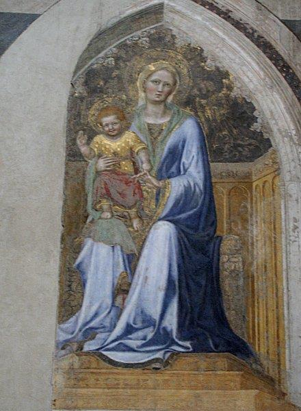 Madonna con niño Fresco de Gentile