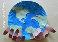 Actividad 1 - Toma una cartulina o una hoja de papel. Recórtala en círculo para representar el mundo (puede ser un papel azul o la pueden colorear).