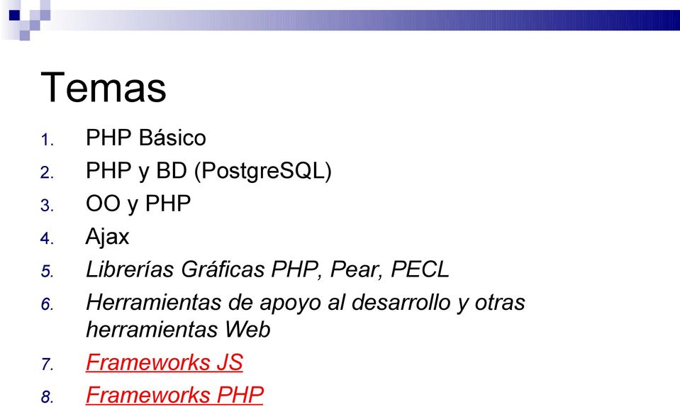 Librerías Gráficas PHP, Pear, PECL 6.