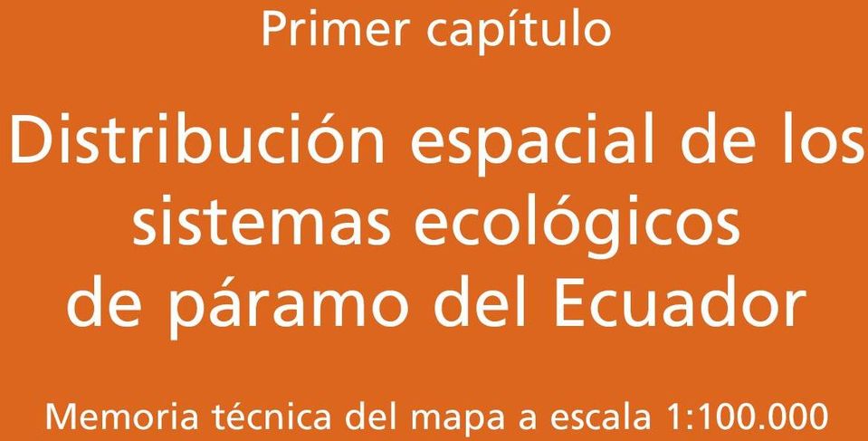 ecológicos de páramo del Ecuador