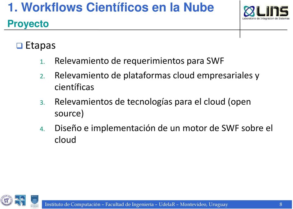 Relevamiento de plataformas cloud empresariales y científicas 3.