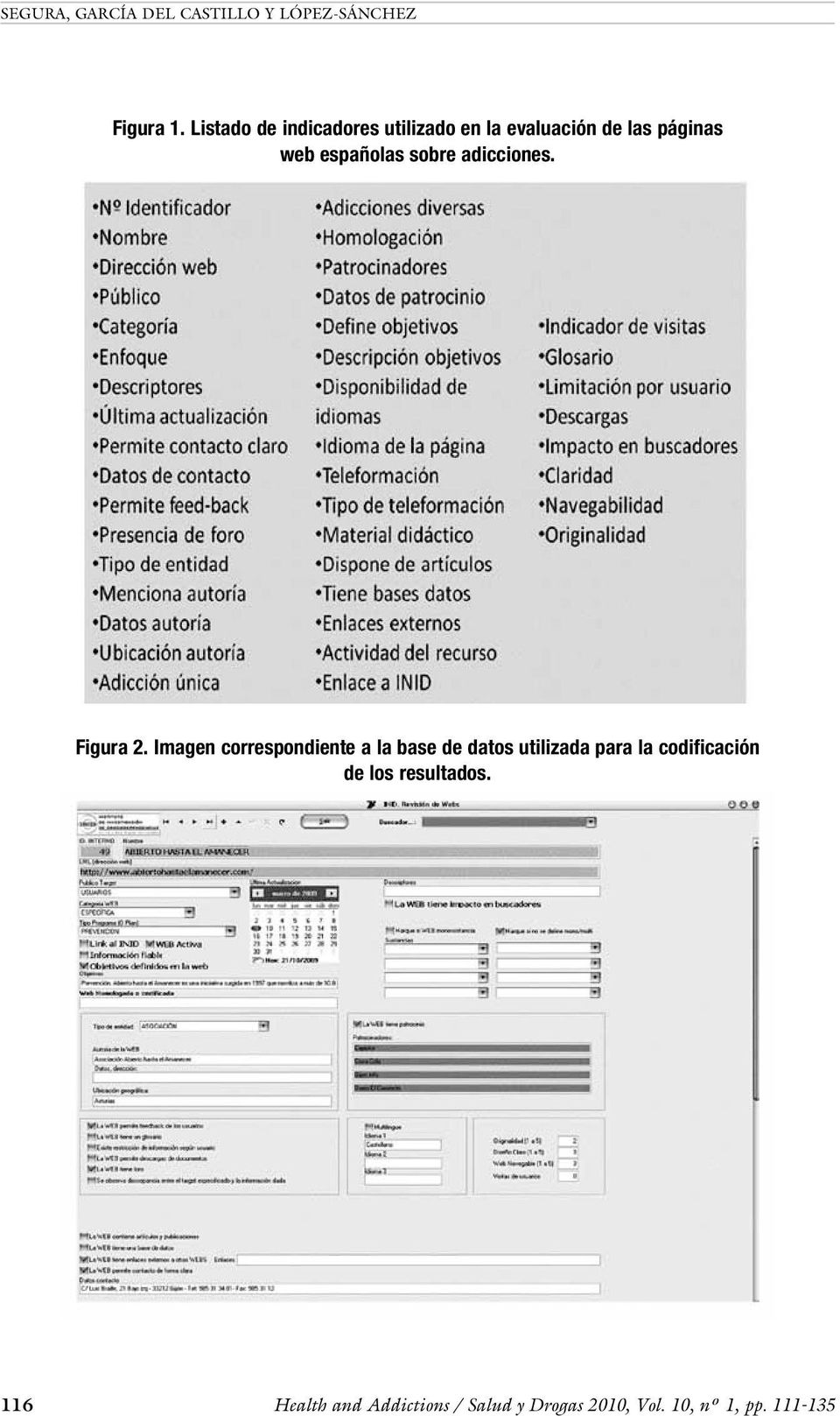 páginas web españolas sobre adicciones. Figura 2.
