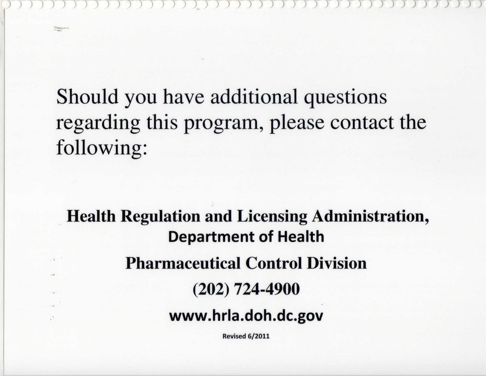 and Licensing Administration, Department of Health