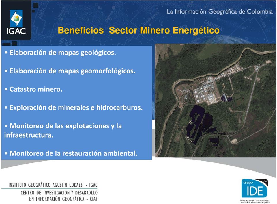 Catastro minero. Exploración de minerales e hidrocarburos.