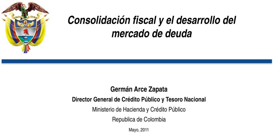Crédito Público y Tesoro Nacional Ministerio de