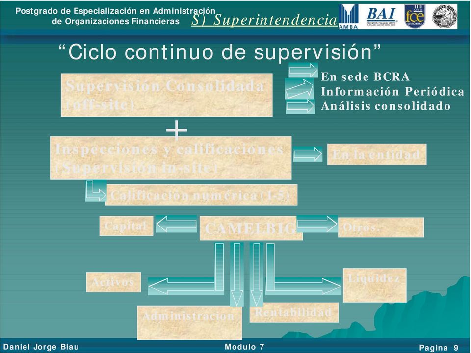 numérica (1-5) En sede BCRA Información Periódica Análisis consolidado En la