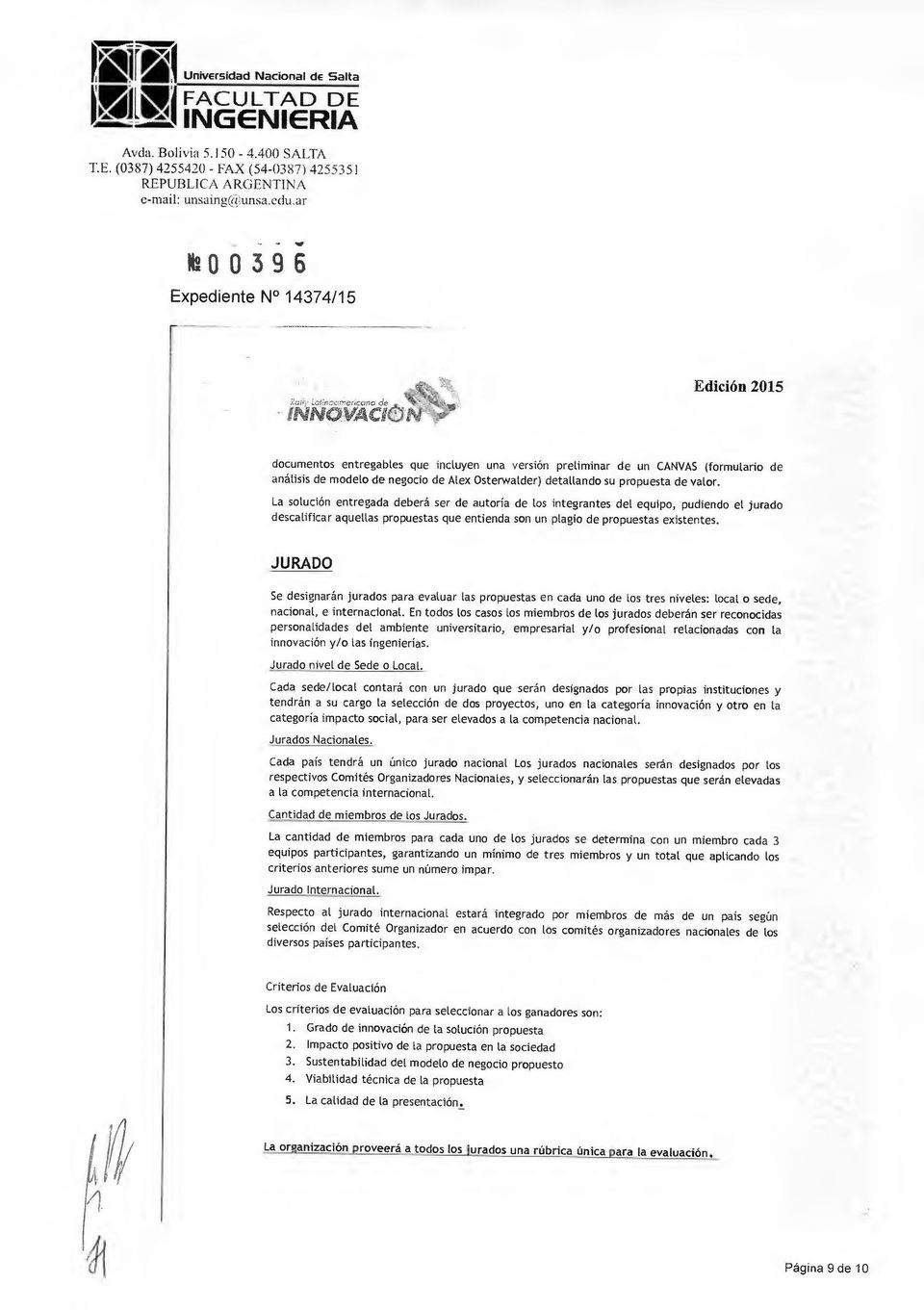 EPUBLICA ARGENTINA h003 96 ericarlo de INNOVACI documentos entregables que incluyen una versión preliminar de un CANVAS (formulario de análisis de modelo de negocio de Alex Osterwalder) detallando su