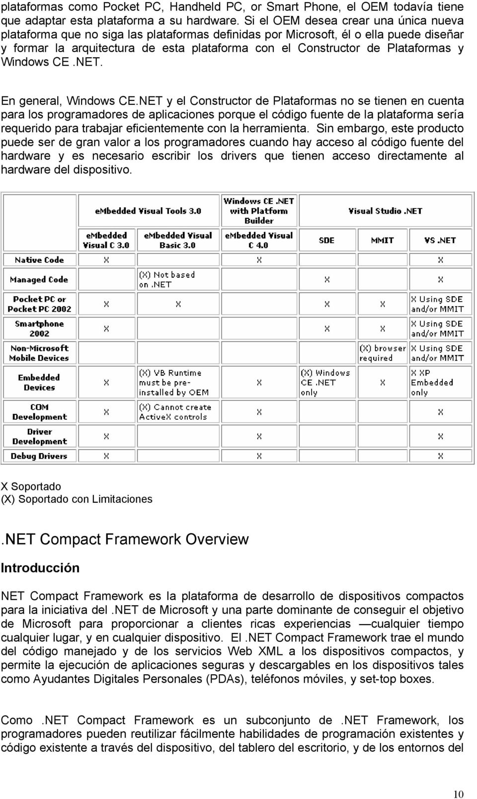 Plataformas y Windows CE.NET. En general, Windows CE.