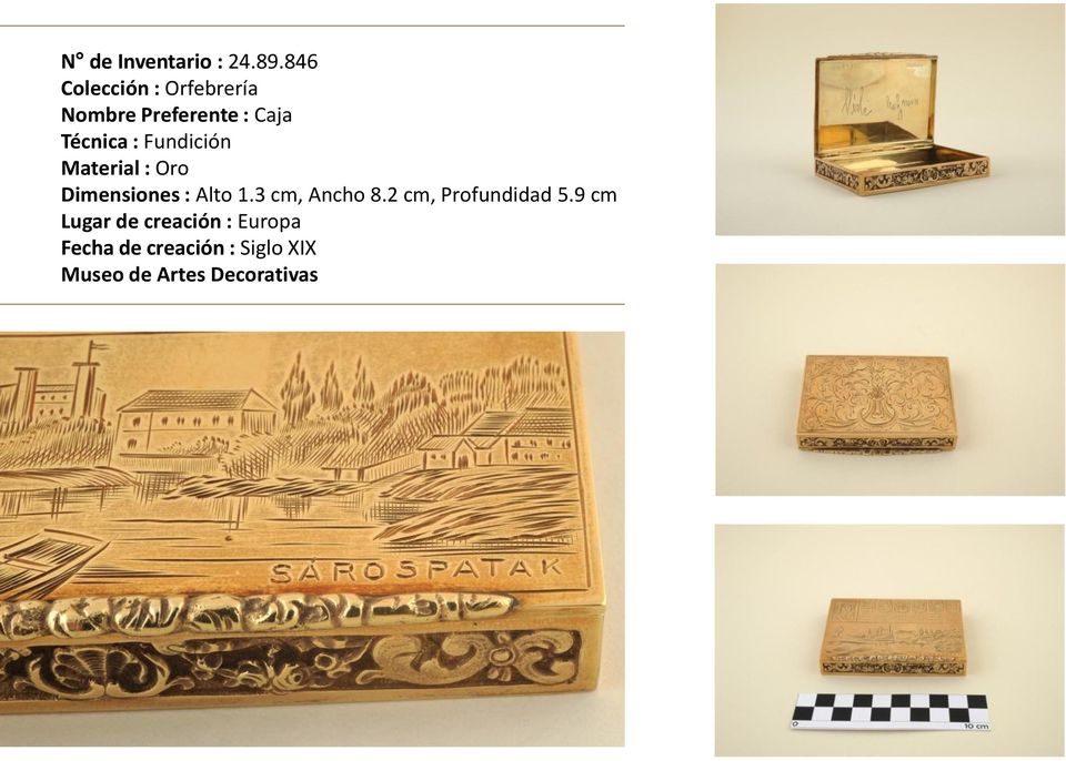 Material : Oro Dimensiones : Alto 1.3 cm, Ancho 8.