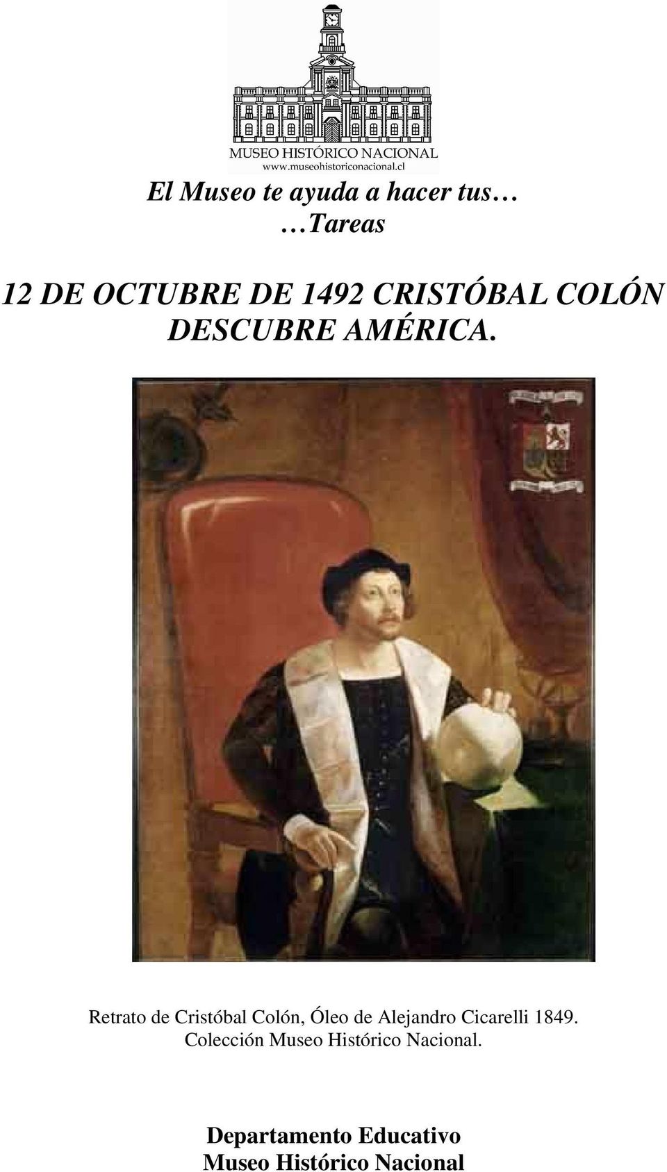 Retrato de Cristóbal Colón, Óleo de Alejandro Cicarelli