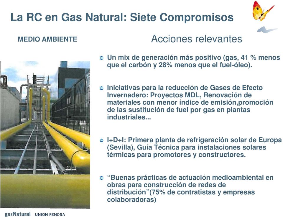 sustitución de fuel por gas en plantas industriales.