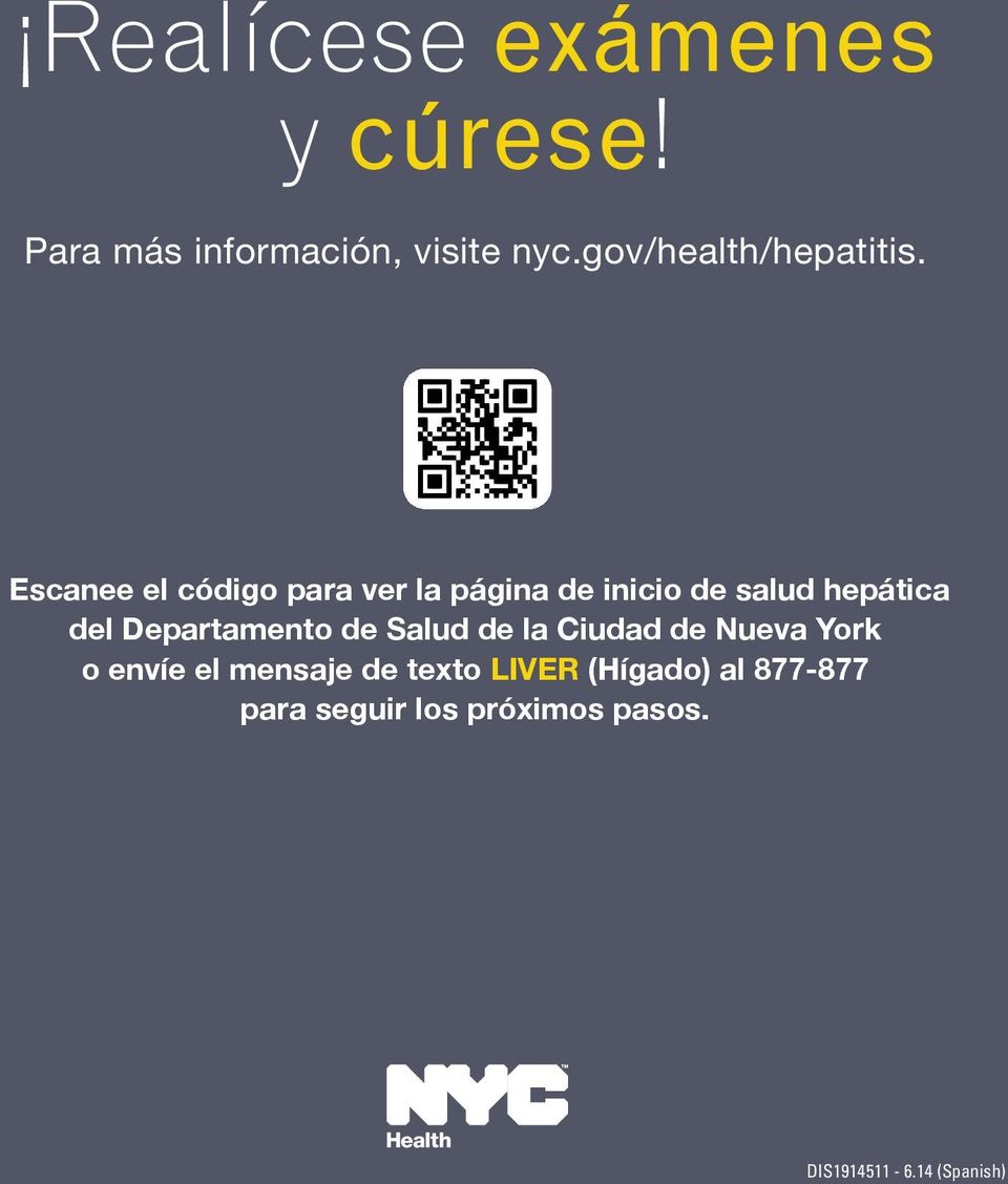 Escanee el código para ver la página de inicio de salud hepática del