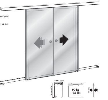 PLINTOS CORREDERAS ACERO INOX UnikMatic Sistema diseñado para aplicaciones en puertas correderas de vidrio