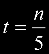 Slide 34 / 64 Esta tabla representa la ecuación Encuentra los valores para t, dado los valores para n.