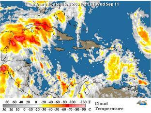 El Caribe 11 Septiembre 2013, 01:11 PM TEMPORADA DE CICLONES Dos huracanes y dos disturbios se pasean por el Caribe Se esperan aguaceros en el territorio de de República Dominicana.