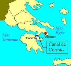 Canal de Corinto (Grecia) Longitud: 6,3 km Ancho: 21 m Bordes acantilados de 87 m de altura Inaugurado: 1893 En el año 67 d.c. el César Nerón utilizó 6000 prisioneros de guerra para este proyecto que luego se interrumpió pero se continuó en 1870.