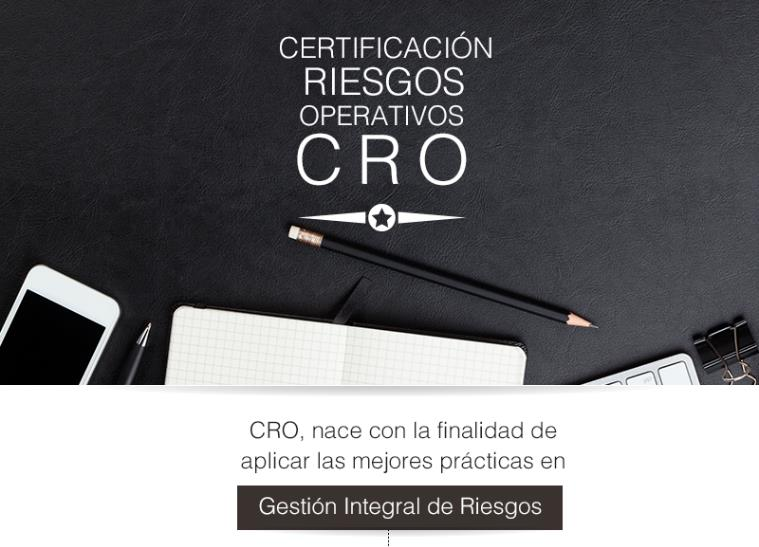Certificación en Riesgos Operativos (CRO) Brindar las herramientas teóricas y prácticas