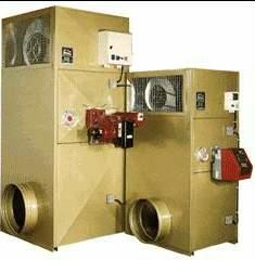 Dispersión del calor por medio de aire caliente (mangas de polietileno) La estufa enciende la cámara de combustión a gas.