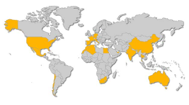 Termosolar en el resto del mundo http://www.nrel.gov/csp/solarpaces/by_country.