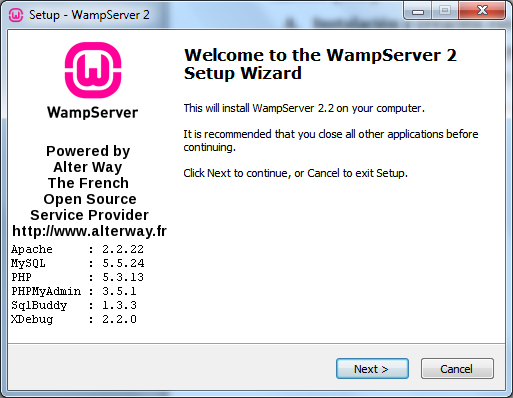 Anexos A. Instalación y creación entorno trabajo A.1. A.1.1. Instalación SugarCRM Servidor WAMP El fichero de instalación se puede obtener directamente desde la página oficial de WampServer: http://www.