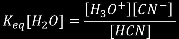 Constante de ionización ácida K eq Brinda una medida cuantitativa del grado de ionización de un ácido.