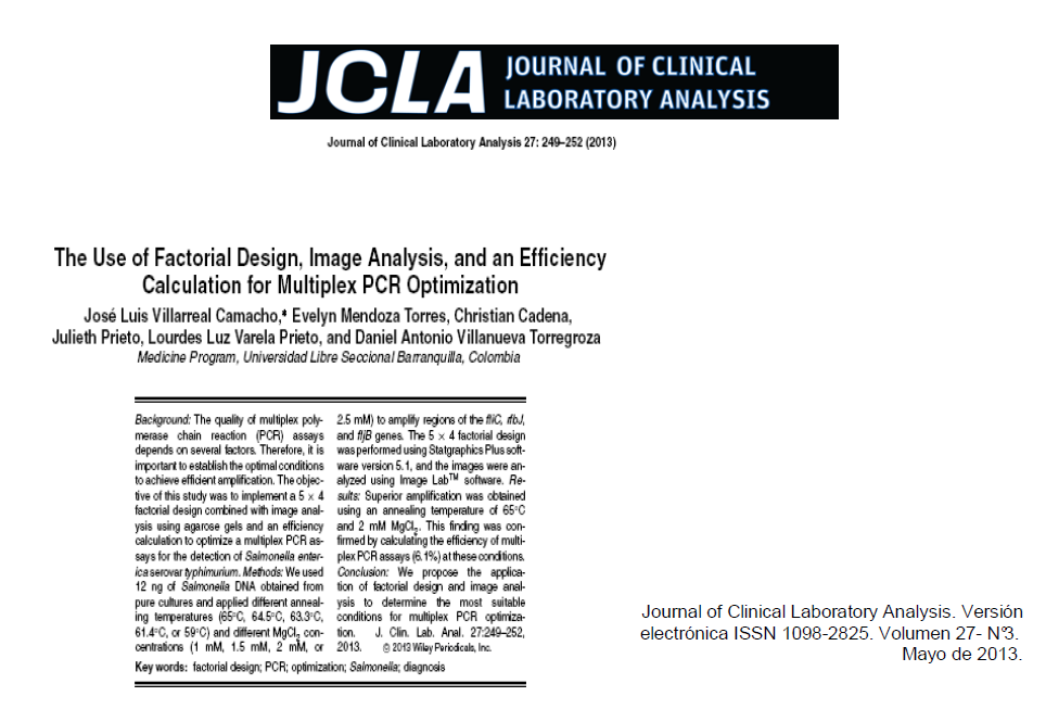 "The use of factorial design, image analysis, and an