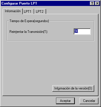 Utilizar la configuración del puerto (sólo Windows NT 4.0) Nota: Los ajustes del puerto son complicados y sólo debe definirlos una persona cualificada con privilegios de administrador.