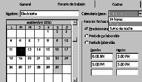 6. Asignar un calendario a un recurso Puede establecer el calendario del proyecto para indicar un período no laborable (como los días festivos de la organización), establecer los calendarios base