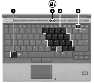 5 Uso del teclado numérico El equipo tiene un teclado numérico incorporado y también admite un teclado numérico externo opcional o un teclado externo opcional que incluye un teclado numérico.