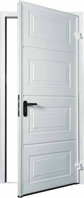 La puerta lateral adecuada TERMOAISLANTE Y SEGURA Para todas las puertas de garaje (tipo GSW 40) pueden suministrarse también puertas laterales en el mismo diseño.