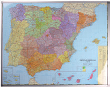 MAPAS MURALES 04912 Mapa mural España físico/político Mapa mural plastificado, rotulable y de acabado mate que evita los reflejos. Impreso a todo color.