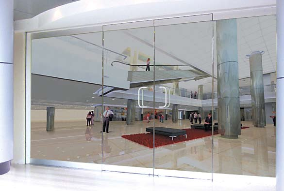 LÍNEA COMERCIAL PUERTA TITÁN Puerta de doble acción, fabricada bajo altos estándares de calidad, su instalación es ideal en lugares de alto tráfico como centros comerciales u oficinas públicas.