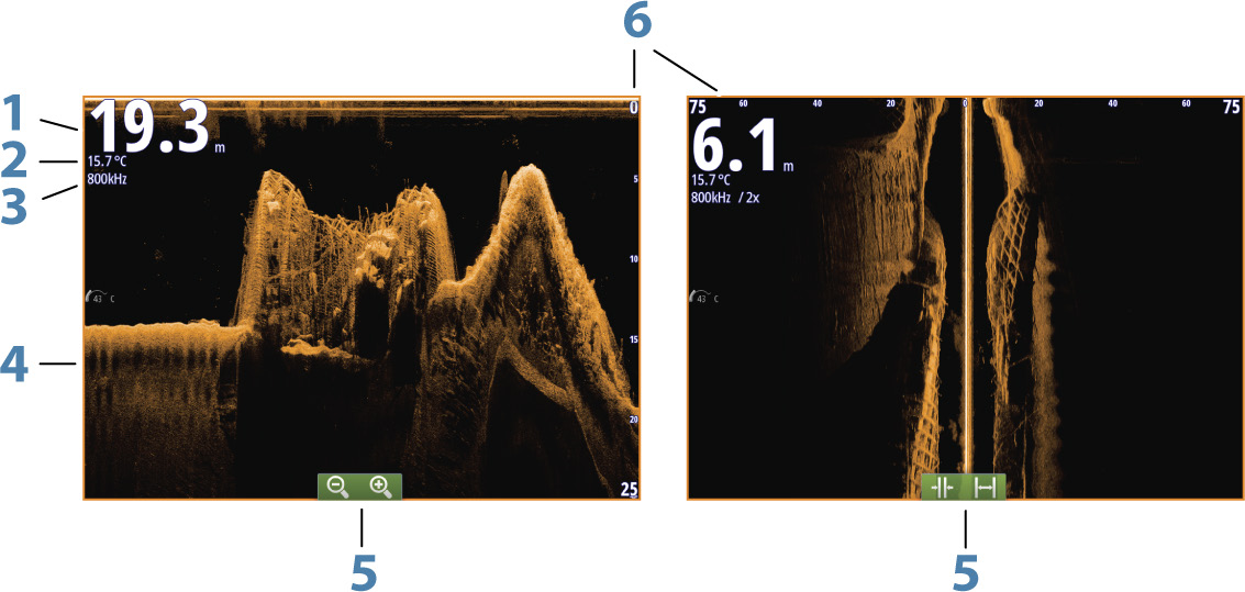 12 StructureScan StructureScan HD utiliza altas frecuencias para proporcionar una imagen de alta resolución, similar a la de una fotografía, del fondo.