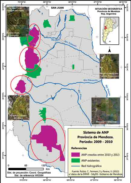 Evolución de la conservación en la provincia de Mendoza.
