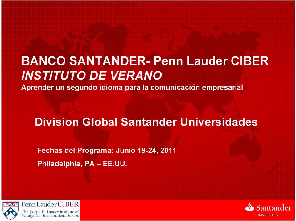 Santander Universidades Fechas del