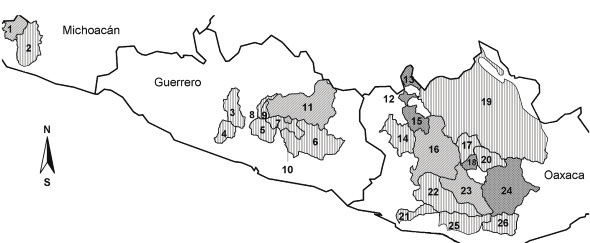 Revista Mexicana de Biodiversidad 81: 561-568, 2010 563 estacionalidad de cada especie se determinó de acuerdo con la fecha de presencia registrada en las diferentes localidades según los datos